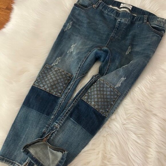 One Teaspoon Skinny Stretch Capri Killers Pure Blue Size Large 8 / 10 - Picture 1 of 4